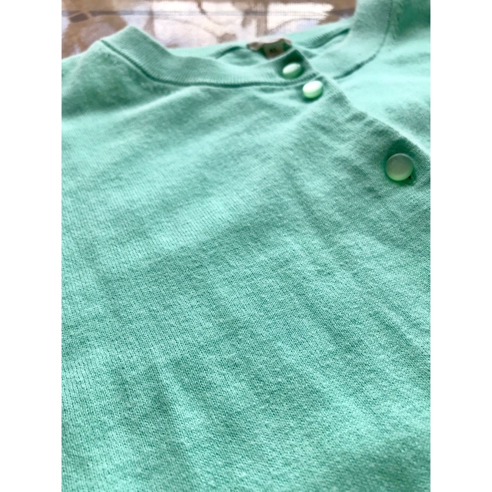 Beautiful J Crew Soft Mint Cardigan Cotton XL 💚